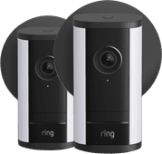Ring Spotlight Camera Pro 2nd Generation Wired Black Duo Pack Ring Spotlight IP camera