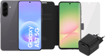 Samsung Galaxy A57 256GB Grijs 5G + Compleet Accessoirepakket Smartphone met het beste scherm
