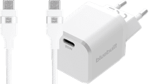 BlueBuilt Chargeur Power Delivery 20 W + Câble USB-C 3 m Nylon Blanc Accessoire Apple iPhone 16