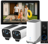EufyCam S3 Pro Duo Pack + HomeBase 3 + Doorbell E340 + Smart Display E10 IP-camera zonder abonnement