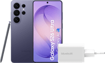 Samsung Galaxy S26 Ultra 256GB Donkerblauw 5G + BlueBuilt Oplader 65 Watt Wit Samsung Galaxy S26 Ultra