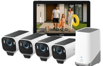 EufyCam S3 Pro 4-Pack + Smart Display E10 IP-camera zonder abonnement