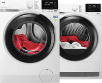 AEG LR73844 ProSteam + AEG TR7386T4B SensiDry Wasmachine en droogkast set kopen?