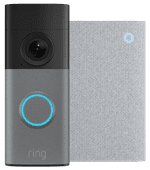 Ring Wired Video Doorbell 2K Grey + Chime Plus Ring bedrade deurbel