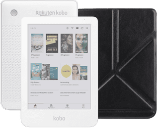 Kobo Clara Colour White + BlueBuilt Book Case Black