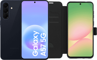 Samsung Galaxy A57 128 Go Bleu Foncé 5G + BlueBuilt Book Case Noir