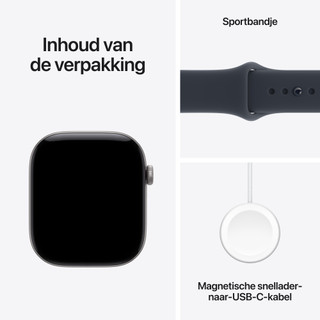 Apple Watch Series 12 46mm Grijs Sportband S/M