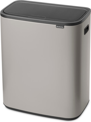 Brabantia Bo Touch Bin Prullenbak 2 x 30 liter Soft Grey