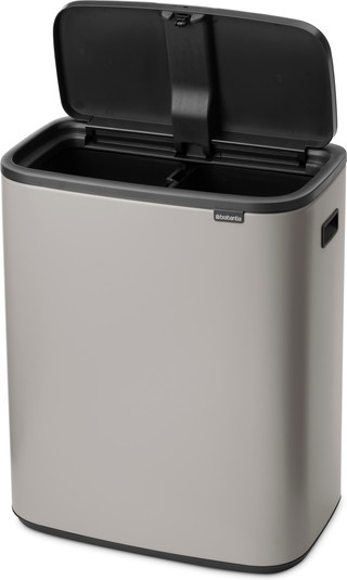 Brabantia Bo Touch Bin Prullenbak 2 x 30 liter Soft Grey