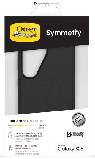 OtterBox Symmetry Samsung Galaxy S26 Back Cover avec Aimant Noir