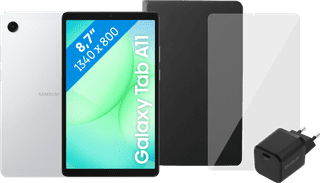 Samsung Galaxy Tab A11 8,7 inch 64GB Wifi Zilver + Compleet Accessoirepakket
