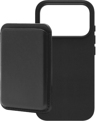 BlueBuilt MagSafe Hoesje iPhone 18 Pro Leer Zwart + Kaarthouder Leer Zwart