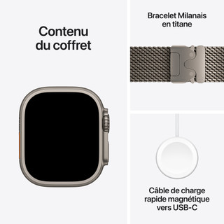 Apple Watch Ultra 4 Cellular 49 mm Naturel Bracelet Milanais M