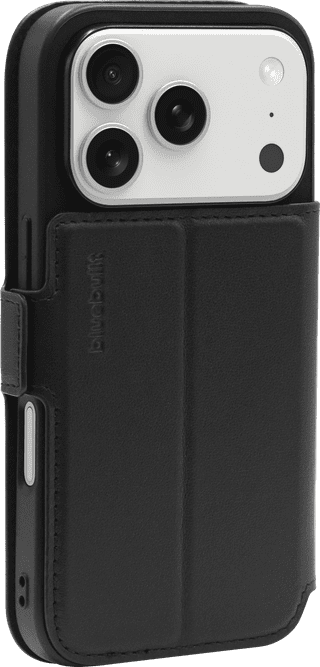 BlueBuilt Book Case with MagSafe iPhone 18 Pro Leather Black