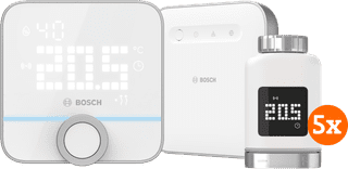 Bosch Smart Radiator Thermostats 5-Pack + Smart Room Thermostat + Smart Home Controller