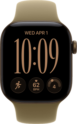 Apple Watch Series 12 Cellular 42mm Donkerbrons Sportband S/M