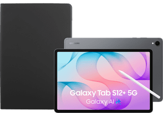 Samsung Galaxy Tab S12 Plus 12.6 inches 512GB WiFi + 5G Gray + BlueBuilt Book Case Black