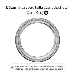 Oura Ring 4 Taille 12 Argent