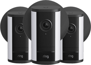Ring Spotlight Camera Pro 2nd Generation Wired Black 3-Pack