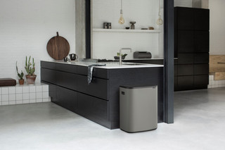 Brabantia Bo Touch Bin 2x30 Liters Mineral Concrete Gray
