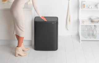 Brabantia Bo Pedal Bin 60 Litres Noir Mat