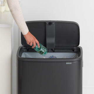 Brabantia Bo Pedal Bin 60 Litres Noir Mat