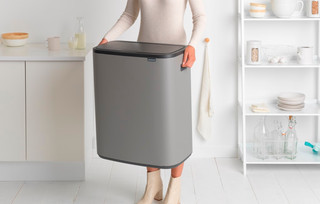 Brabantia Bo Touch Bin 60L Mineral Concrete Gray