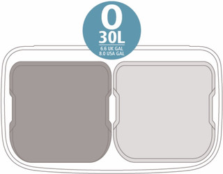 Brabantia Bo Pedal Bin 2 x 30 Litres Noir Mat