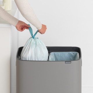 Brabantia Bo Touch Bin 2x30 Liters Mineral Concrete Gray
