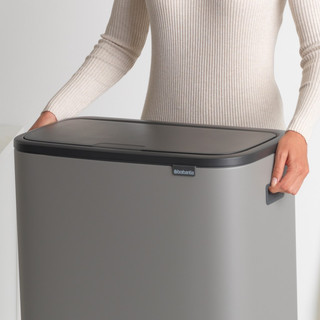 Brabantia Bo Touch Bin 2x30 Liters Mineral Concrete Gray