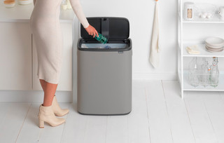 Brabantia Bo Touch Bin 60L Mineral Concrete Gray