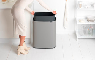 Brabantia Bo Touch Bin 60L Mineral Concrete Gray