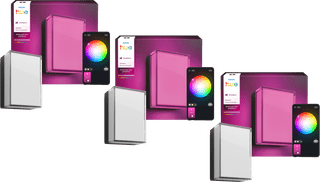 Philips Hue Scenova Applique Murale et Plafonnier Extérieur Lot de 3
