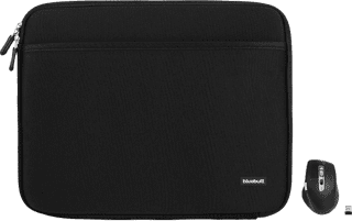 BlueBuilt Laptophoes breedte 41 cm 17 inch M Zwart + Maximus Muis