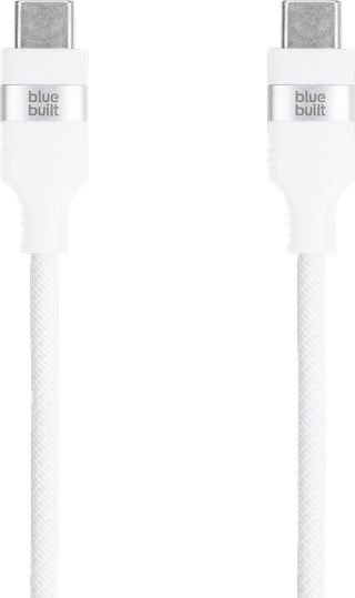 BlueBuilt Usb C naar Usb C Kabel 1,5m Magnetisch Nylon Wit