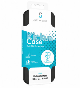 Just in Case Soft Design Motorola Moto G67/G77 Back Cover Noir