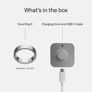 Oura Ring 5 Size 8 Brushed Silver