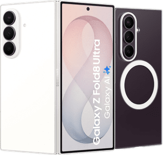 Samsung Galaxy Z Fold 8 Ultra 256 Go Blanc 5G + Back Cover Carbone avec Aimant Noir