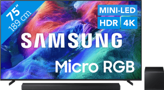 Samsung Micro RGB 75" R85H (2026) + Samsung HW-QS700F (2025)