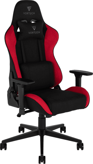 Vortech Essential Gamestoel Rood + Vortech Vloermat Zwart
