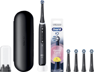 Oral-B iO 5N Zwart + 4 opzetborstels voor gevoelig tandvlees