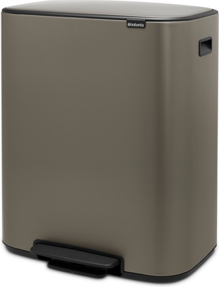 Brabantia Bo Poubelle à Pédale 60 Litres Platine