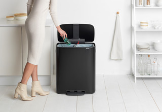Brabantia Bo Poubelle à Pédale 2 x 30 Litres Matt Black