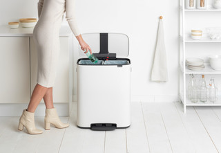 Brabantia Bo Pedal Bin 2 x 30 Litres White