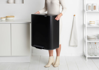 Brabantia Bo Poubelle à Pédale 2 x 30 Litres Matt Black
