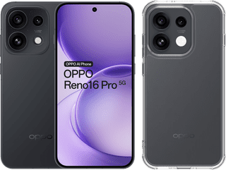 OPPO Reno16 Pro 512GB Zwart 5G + BlueBuilt Back Cover Transparant