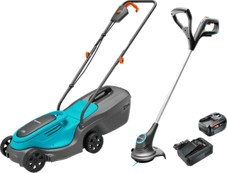 Gardena PowerMax 30/18V P4A Solo + SmallCut 23/18V P4A Solo + Bosch Starterset 18V 4,0 Ah