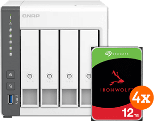 QNAP TS-433-4G + Seagate IronWolf 12 To Lot de 4