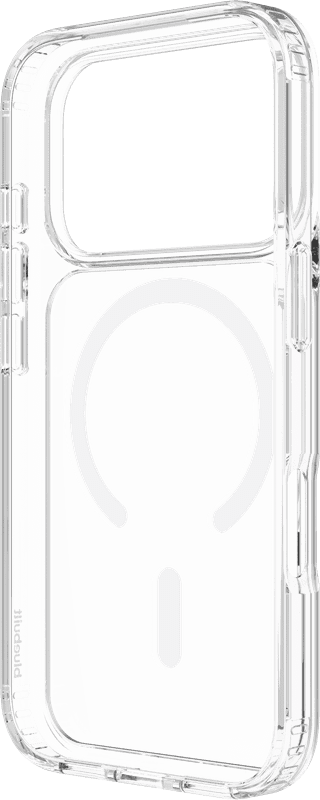BlueBuilt MagSafe Hoesje iPhone 18 Pro Transparant + Kaarthouder Leer Zwart