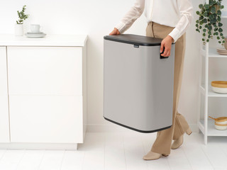 Brabantia Bo Touch Bin Prullenbak 2 x 30 liter Soft Grey